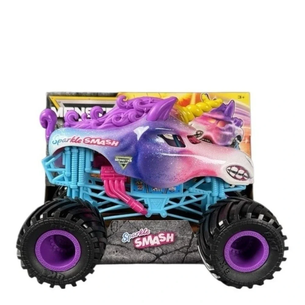 Monster‎ Jam Sparkle Smash Unicorn Monster Truck Toy 1:64 Scale